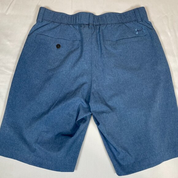 Under Armour Golf 32 Polyester Blue Shorts - Picture 4 of 5